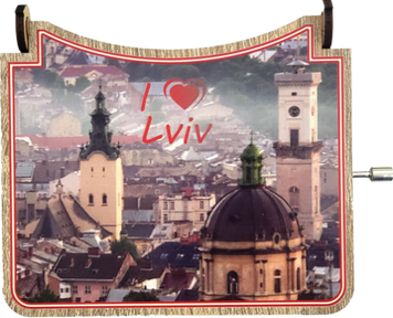 Велика музична шкатулка з панорамою Львова MZV-22 фото