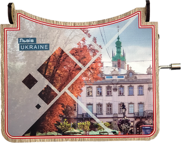 Велика музична шкатулка Львів з панорамою міста MZV-26 фото