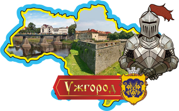 Магніт-рамка у формі карти України. Закарпаття MGK-3 фото