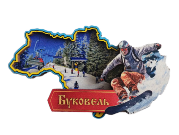 Магніт-рамка у формі карти України. Буковель MGK-6 фото