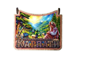 Велика музична шкатулка з карпатським пейзажем