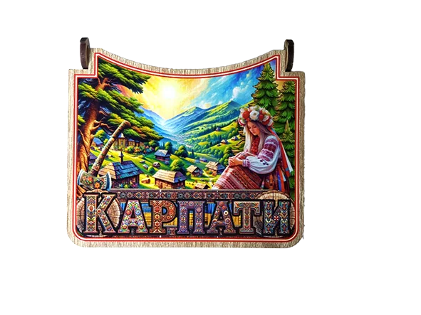 Велика музична шкатулка з карпатським пейзажем