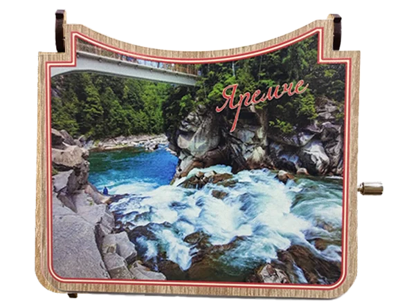 Велика музична шкатулка з пейзажем Яремче