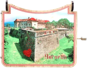 Велика музична шкатулка з замком Ужгорода