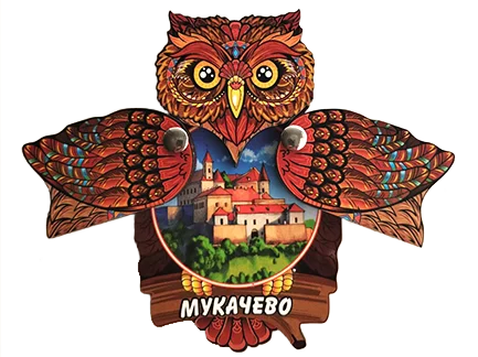 Сувенірний магніт-сова з відкривними крилами