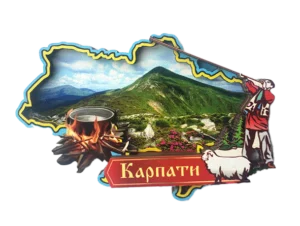 Магніт-рамка у формі карти України. Говерла