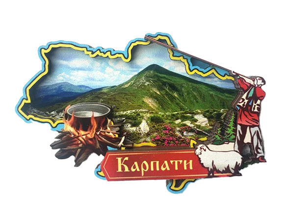 Магніт-рамка у формі карти України. Говерла