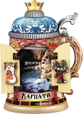 Сувенірний магніт у вигляді пивного бокала з Яремче
