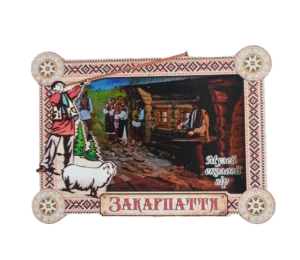 Магніт-рамка з гуцульським декором Закарпаття Магніт-рамка з гуцульським декором Закарпаття