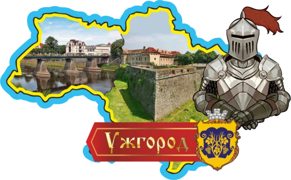 Магніт-рамка у формі карти України. Закарпаття