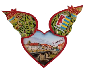 Сувенірний магніт-серце з рухомими половинками