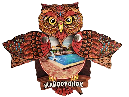 Сувенірний магніт-сова з відкривними крилами