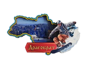 Магніт-рамка у формі карти України. Драгобрат Магніт-рамка у формі карти України. Драгобрат