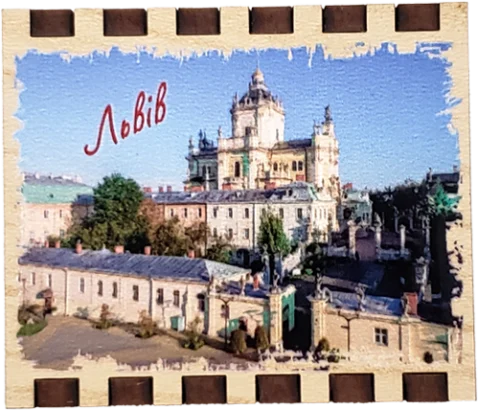 Сувенірний сірник збільшений з видом Львова