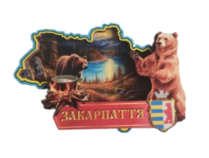 Магніт-рамка у формі карти України. Закарпаття Магніт-рамка у формі карти України. Закарпаття