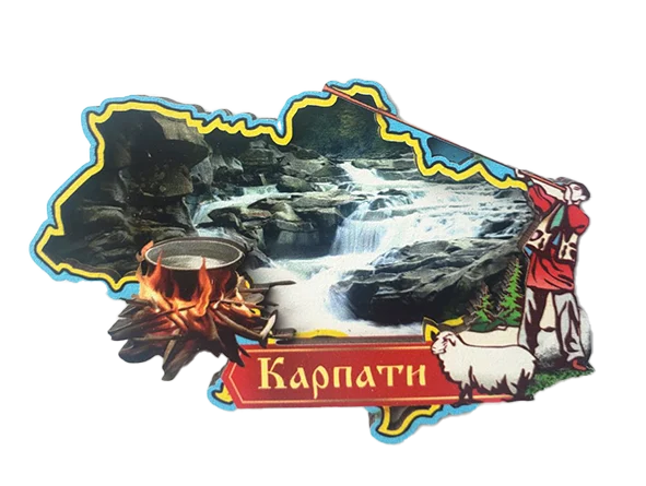 Магніт-рамка у формі карти України. Карпати