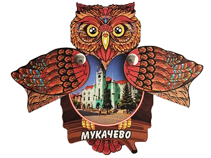 Сувенірний магніт-сова з відкривними крилами