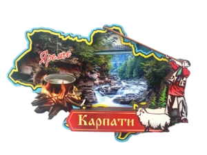Магніт-рамка у формі карти України. Яремче