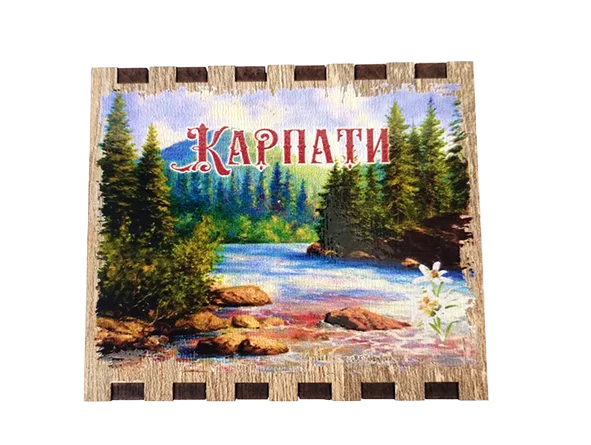 Сувенірний магніт у формі сірника «Карпати»