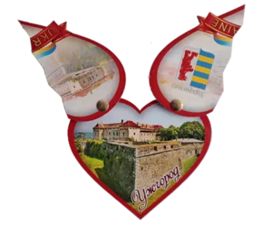 Сувенірний магніт-серце з рухомими половинками