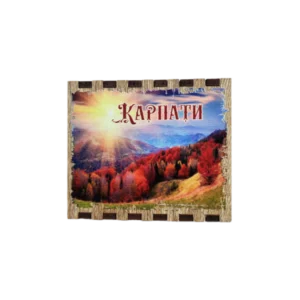 Сувенірний магніт у формі сірника «Карпати» Сувенірний магніт у формі сірника «Карпати»
