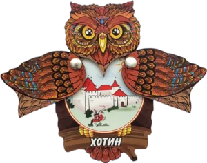 Сувенірний магніт-сова з рухомими крилами Сувенірний магніт-сова з рухомими крилами