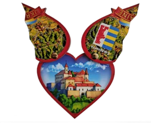 Сувенірний магніт-серце з рухомими половинками