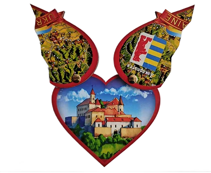 Сувенірний магніт-серце з рухомими половинками
