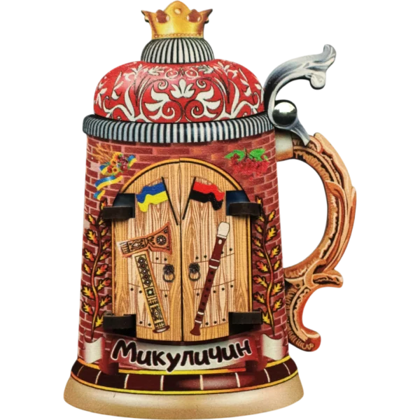 Сувенірний магніт у вигляді пивного бокала «Микуличин»