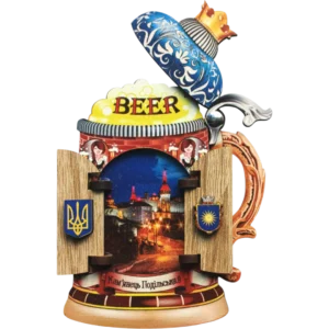 Сувенірний магніт у вигляді пивного бокала «Кам'янець-Подільський»