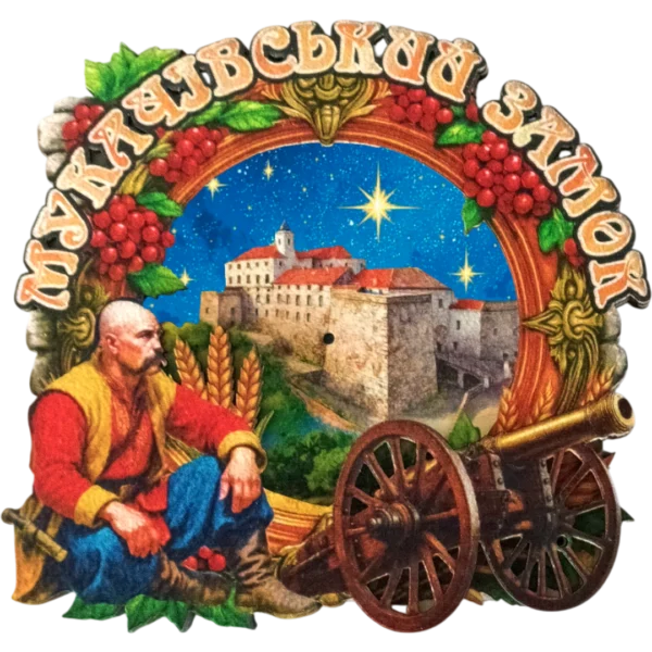 Сувенірний магніт з обертовою панорамою «Мукачево»