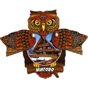 Сувенірний магніт-сова з відкривними крилами «Мигово»