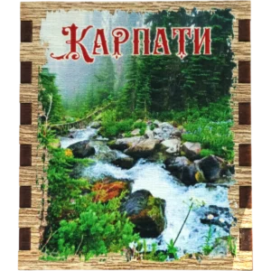 Збільшений сувенірний сірник з магнітом «Карпати»